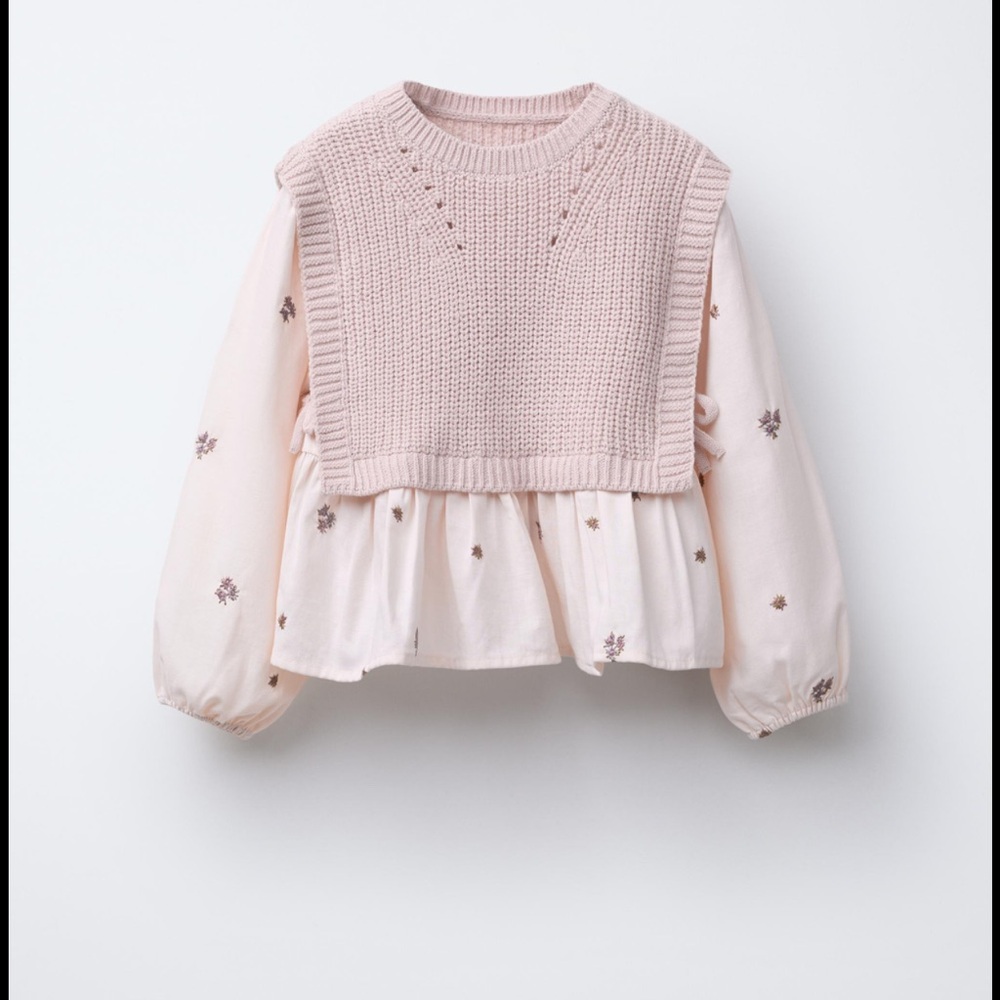 Zara Kids vest with contrast shirt
